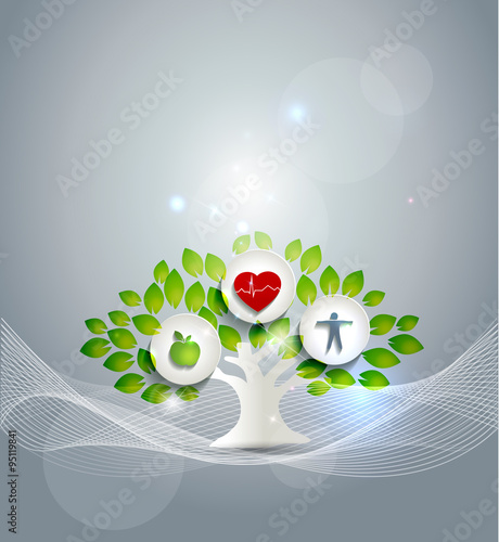 Healthy living symbol