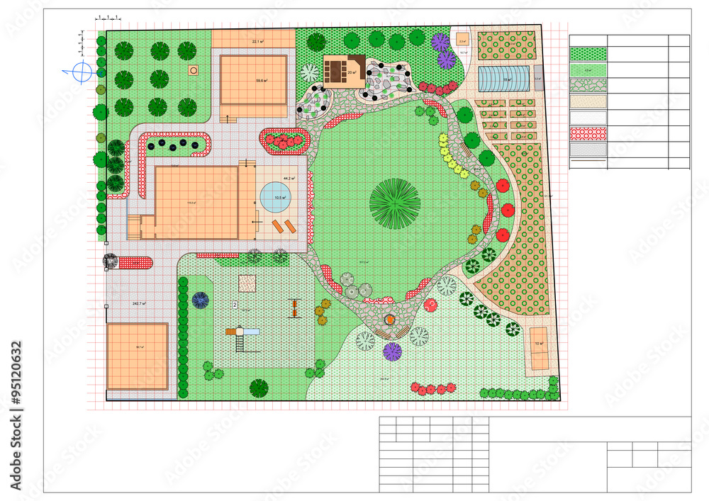 Plan of garden land