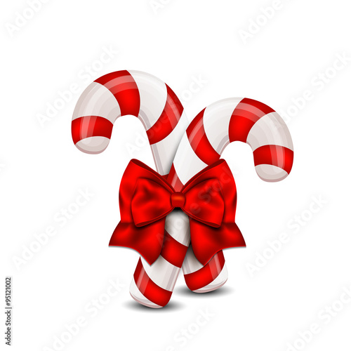 Christmas Candy Cane isolated on a white background.