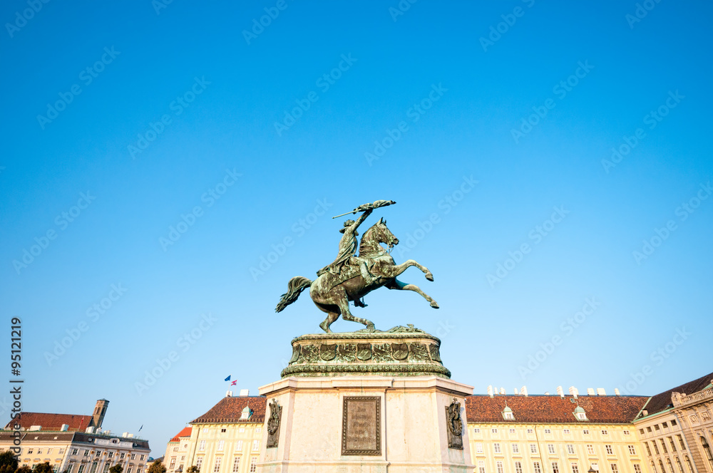Equestrian monument of Archduke Charles on Heldenplatz, Vienna, Austria