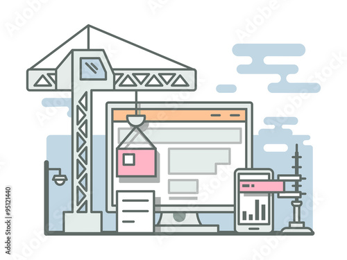 Construction website linear style