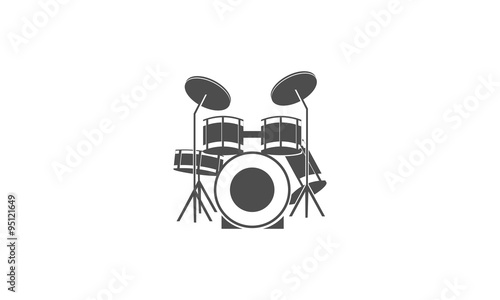 Watching / playing music with drums and guitars, musical instruments vector