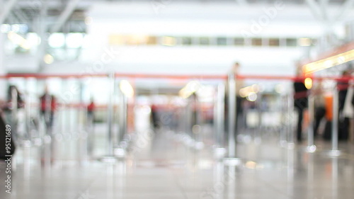Wallpaper Mural Airport passengers with luggage and trolleys Torontodigital.ca