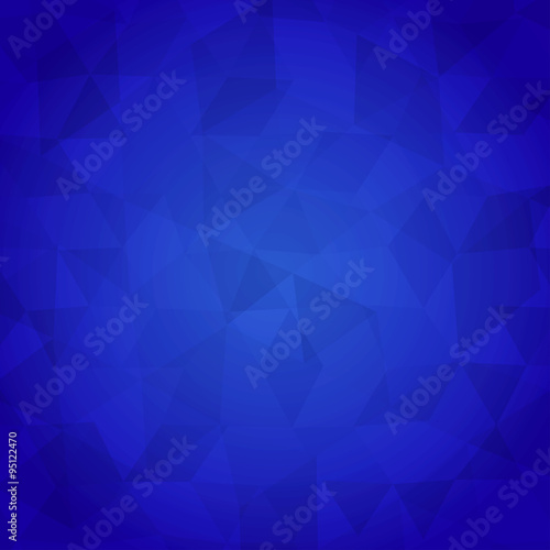 abstract geometric background of triangles on colorful blue fond