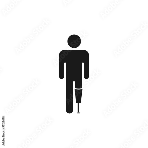 prosthesis icon. Flat design style.