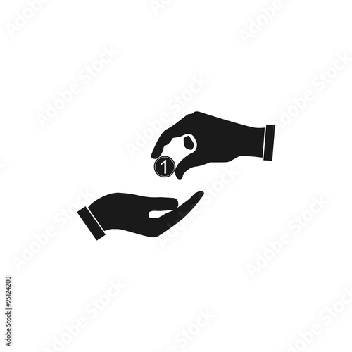  give alms Flat icon