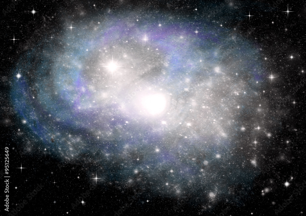 Naklejka premium galaxy in a free space