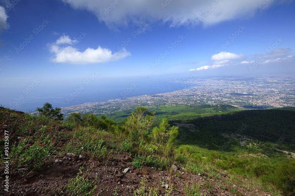 Amalfi Coast from Mount Vesuvius