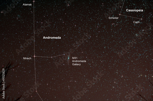 Nachthimmel mit Andromedagalaxie photo