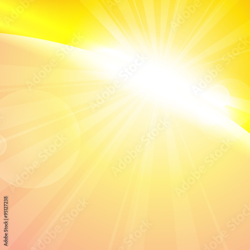 Vector : Abstract yellow stripe sun shine