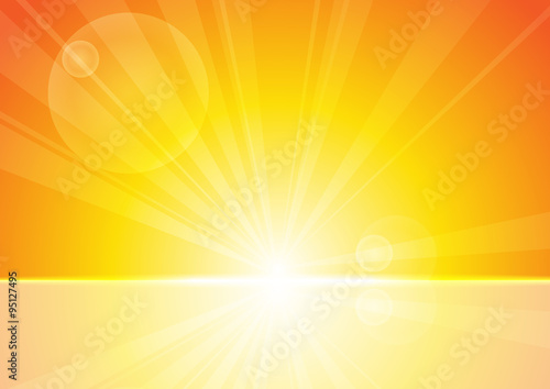 Vector : Abstract yellow stripe sun shine