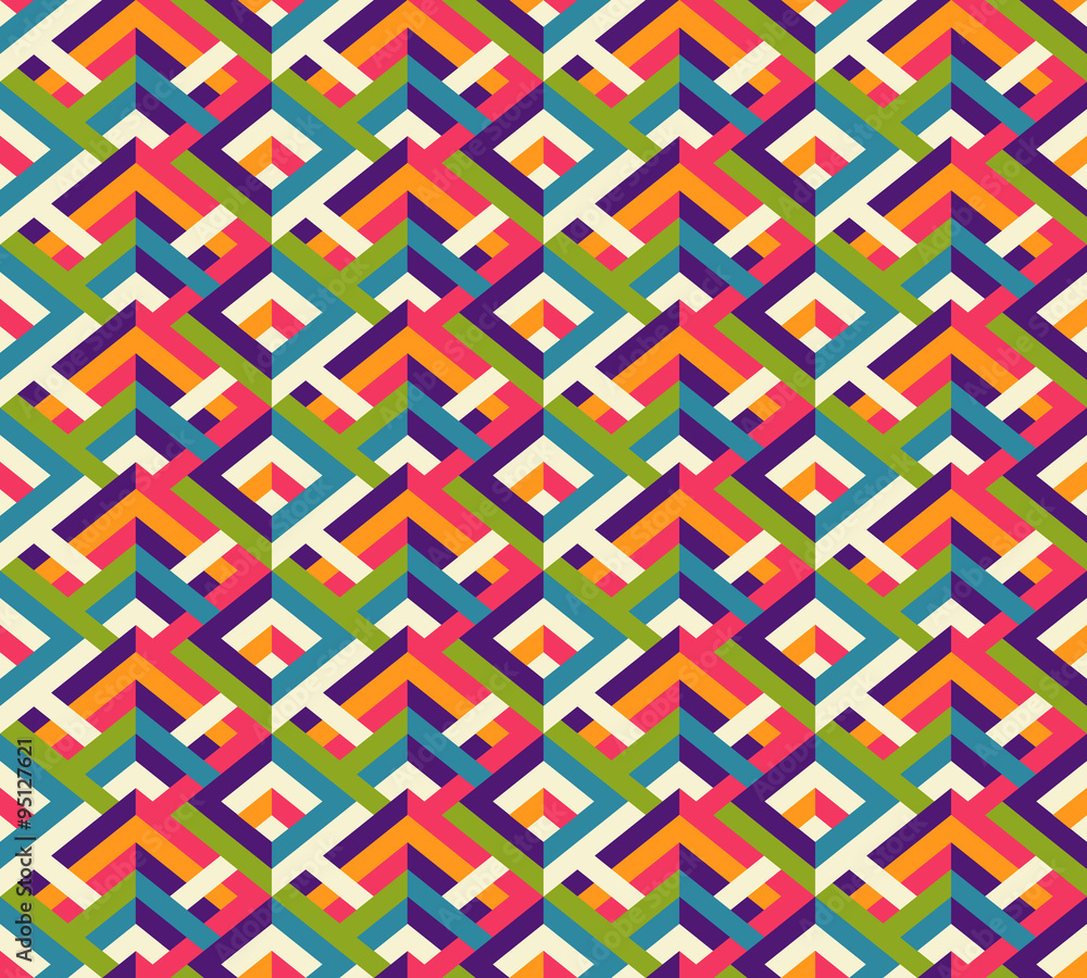 Seamless color blocks zigzag pattern Seamless color blocks zigzag pattern