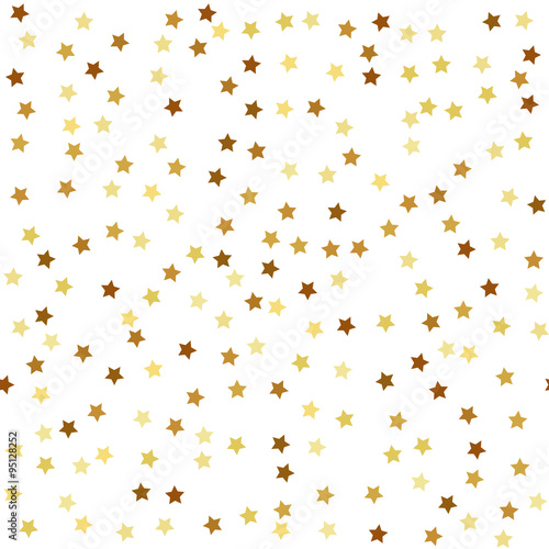 Gold star seamless pattern