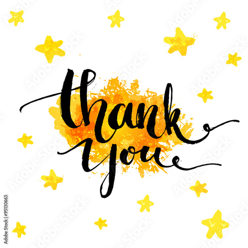 Thank you. Vector typography design for cards, t-shirt, posters and social media content