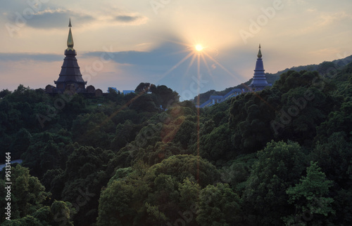 The temple on top of the mountain, Thailand © narathip12