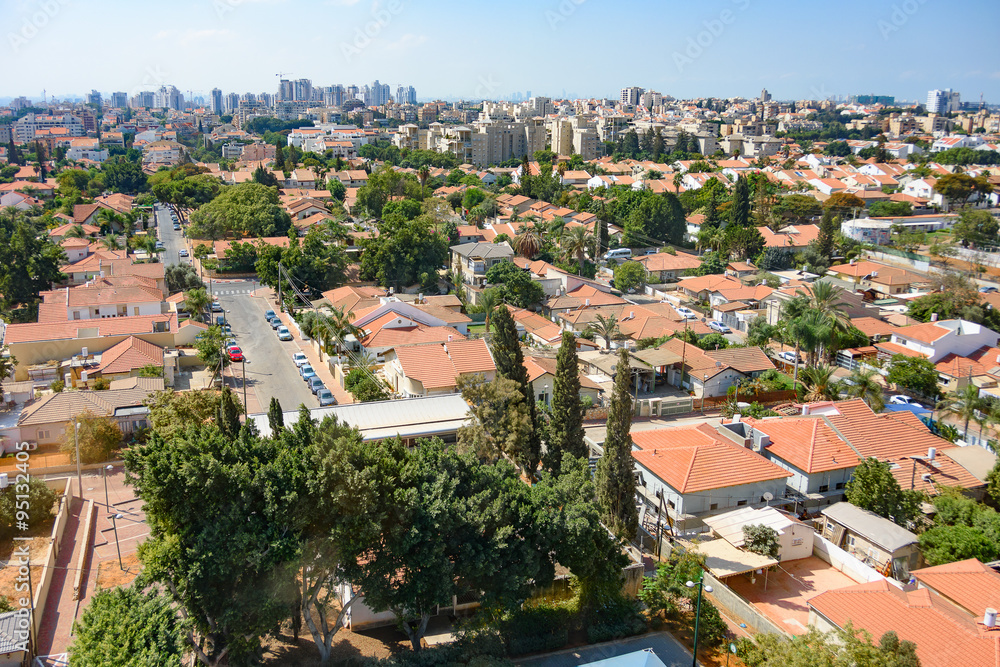 Bird's Eye View of Tel Aviv Suburbs