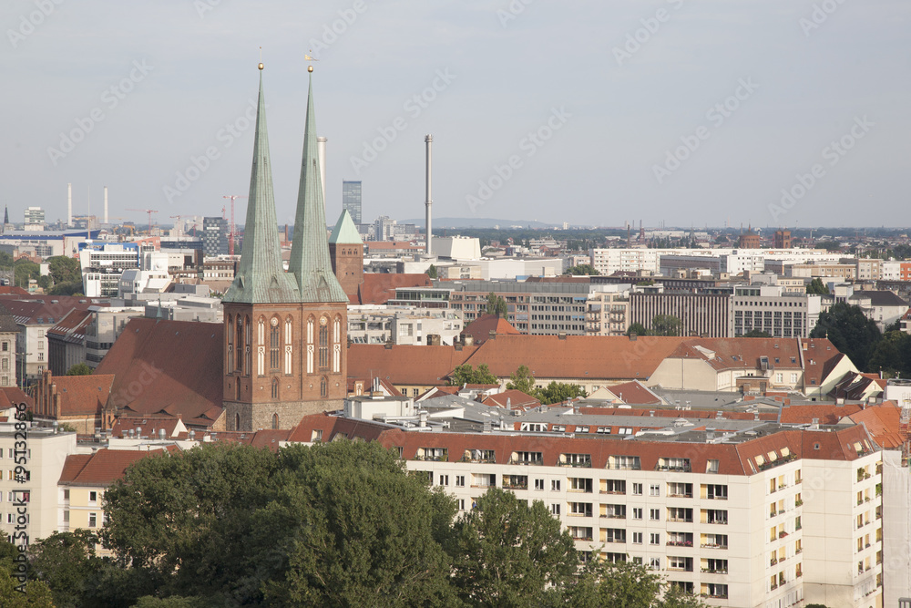 Cityscape of Berlin with Nokolakirche Church