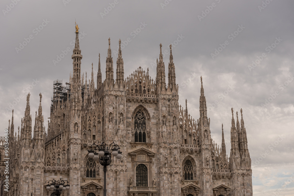 Cathedral in the downtown of Milan