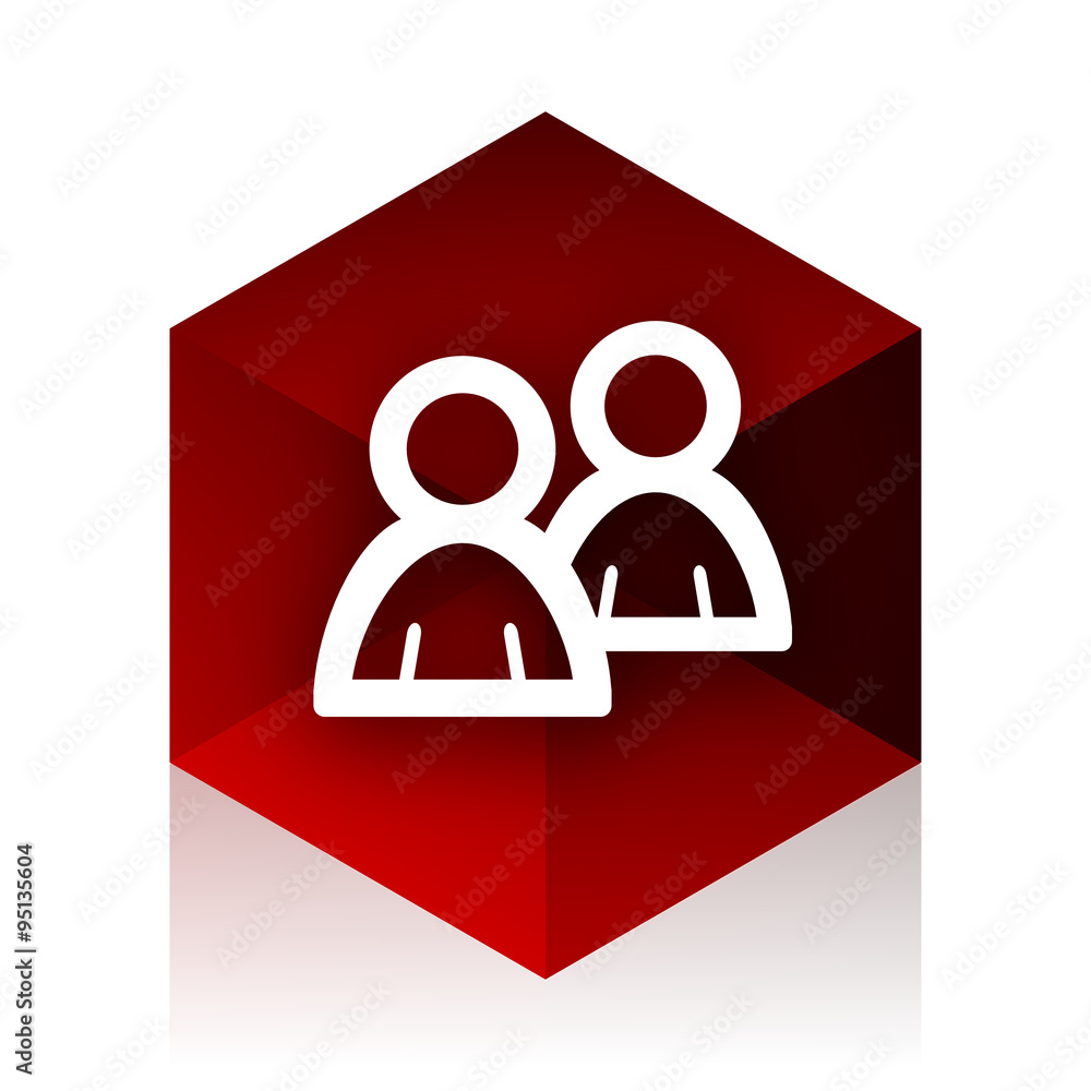 forum red cube 3d modern design icon on white background forum red cube 3d modern design icon on white background