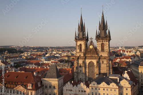 Church of Our Lady Before Tyn and Cityscape of Prague