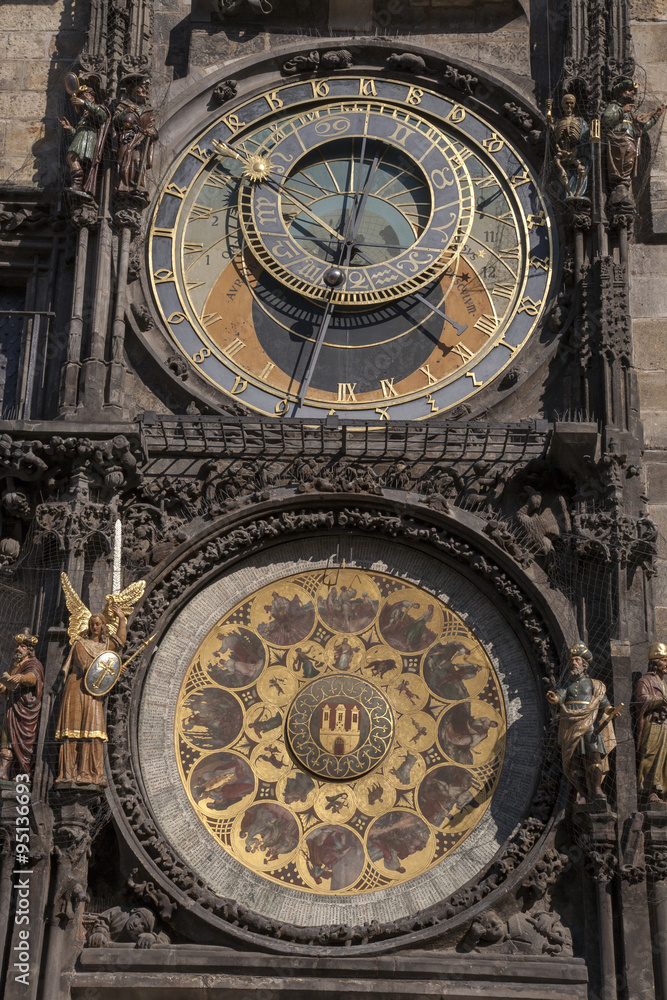 Obraz premium Astronomical Clock in Old Town Square; Stare Mesto Neighborhood;