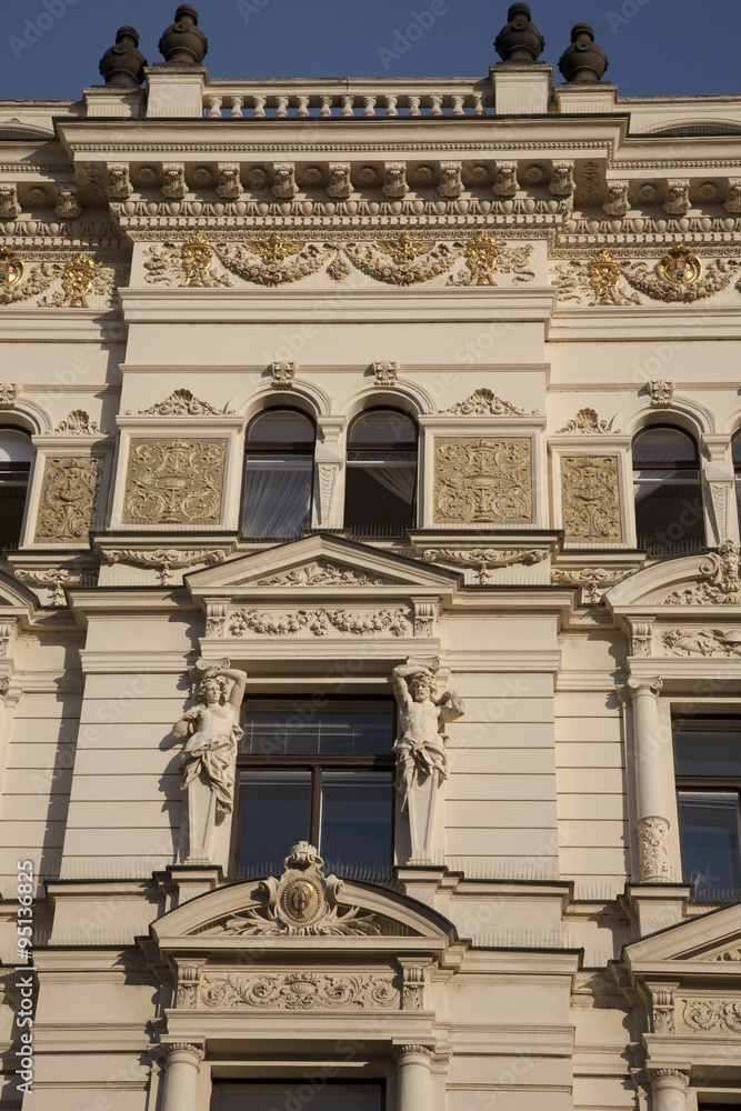 Obraz premium Building Facade, Prague; Czech Republic