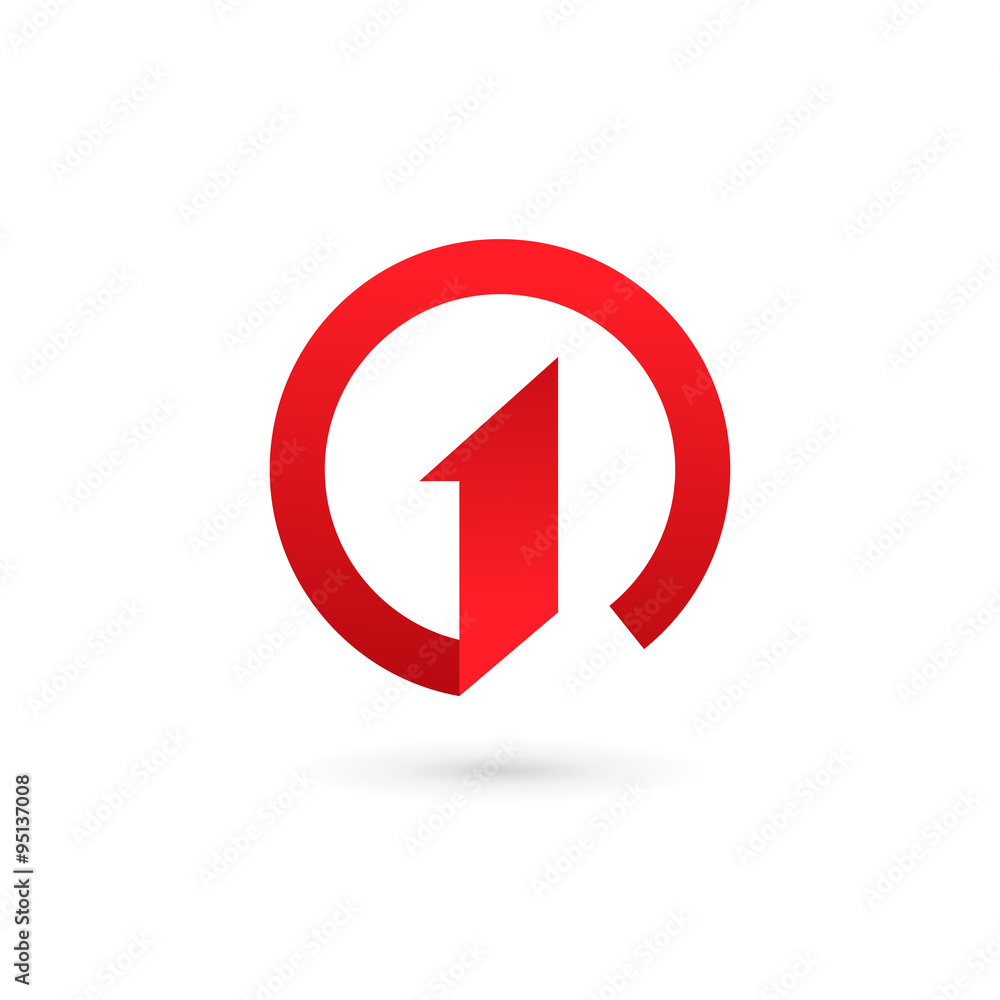 Number one 1 logo icon design template elements Number one 1 logo icon design template elements