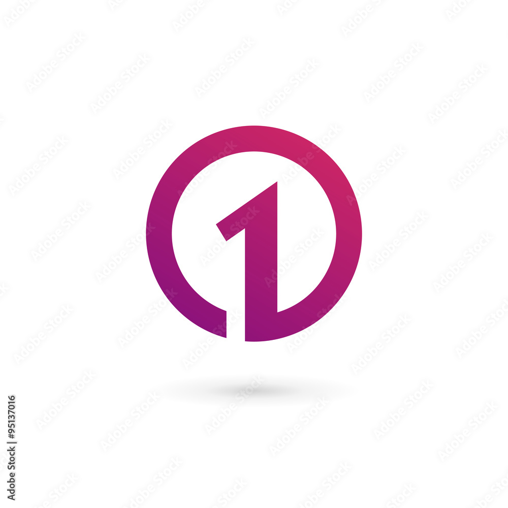 Number one 1 logo icon design template elements Stock Vector | Adobe Stock