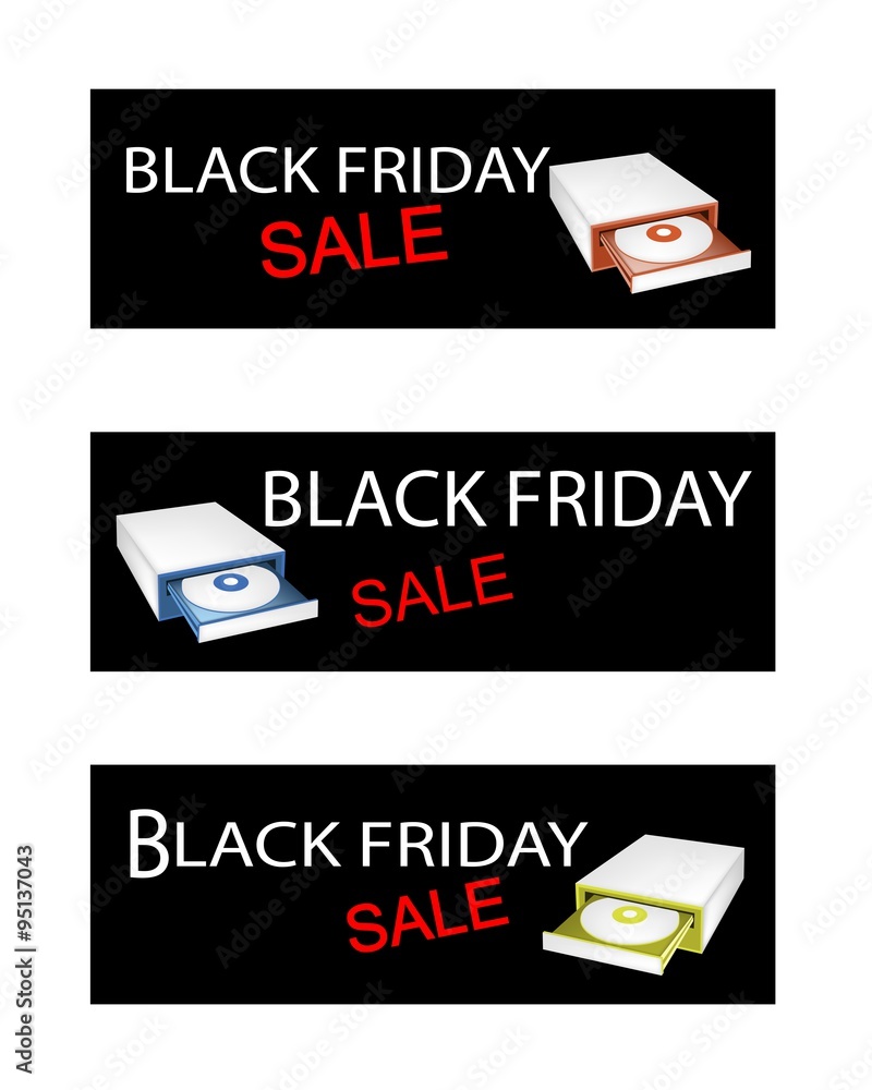 Disk Drive on Black Friday Sale Banners