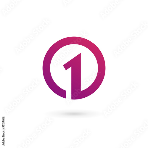 Number one 1 logo icon design template elements photo