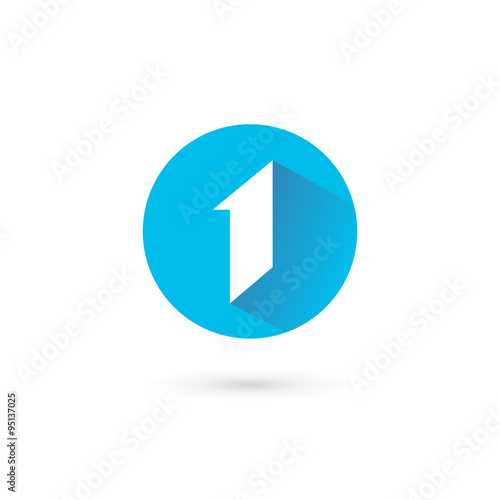Number one 1 logo icon design template elements