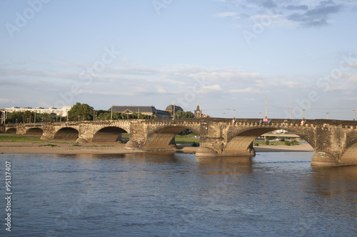 Augustus Bridge - Augustusbrucke, River Elbe, Dresden