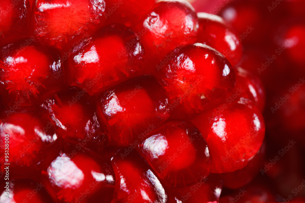 Red Background of ripe berries pomegranate, macro. Red Background of ripe berries pomegranate, macro.