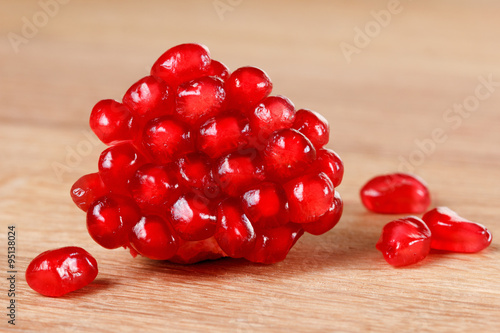 Ripe pomegranate seeds clos...