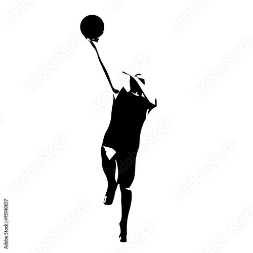 Basketball player, vector silhouette