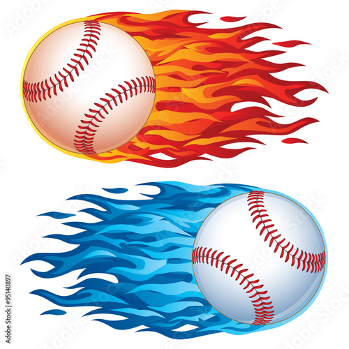 Vector Baseball in Flames