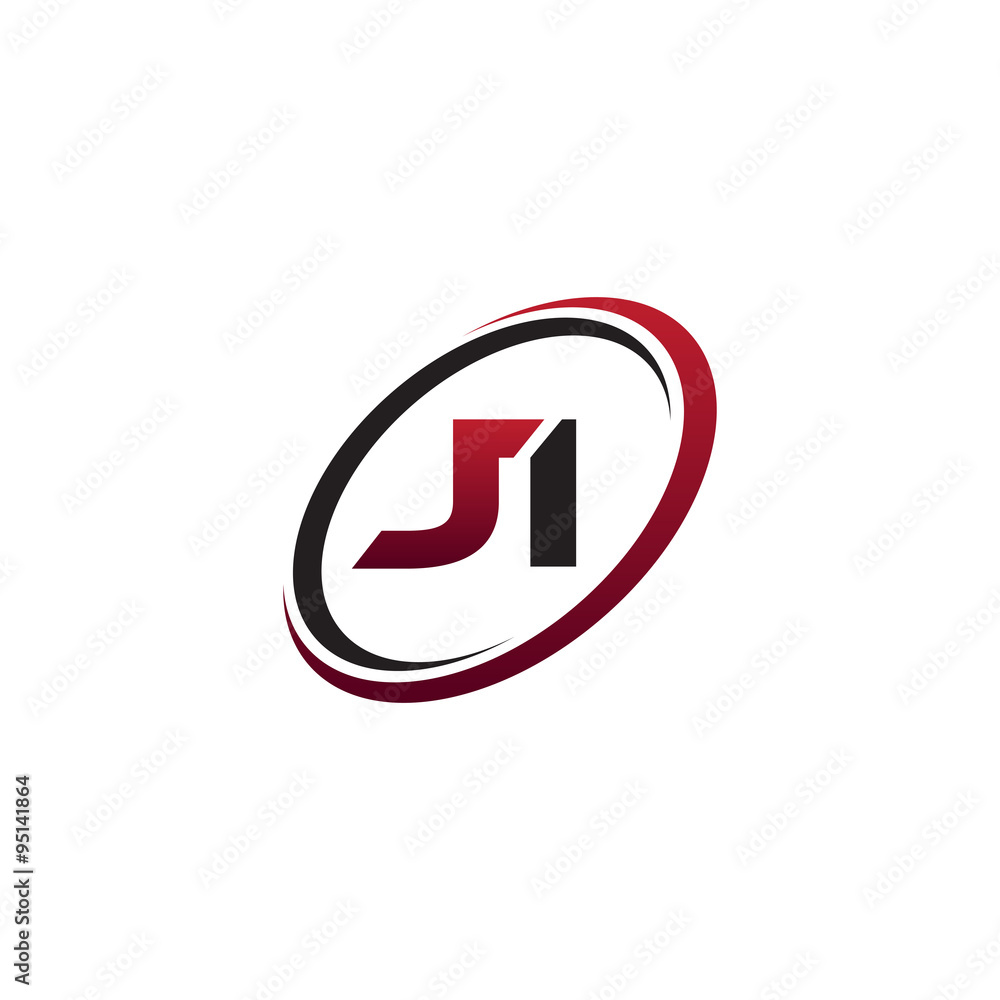 Modern Initial Logo Circle JI Modern Initial Logo Circle JI