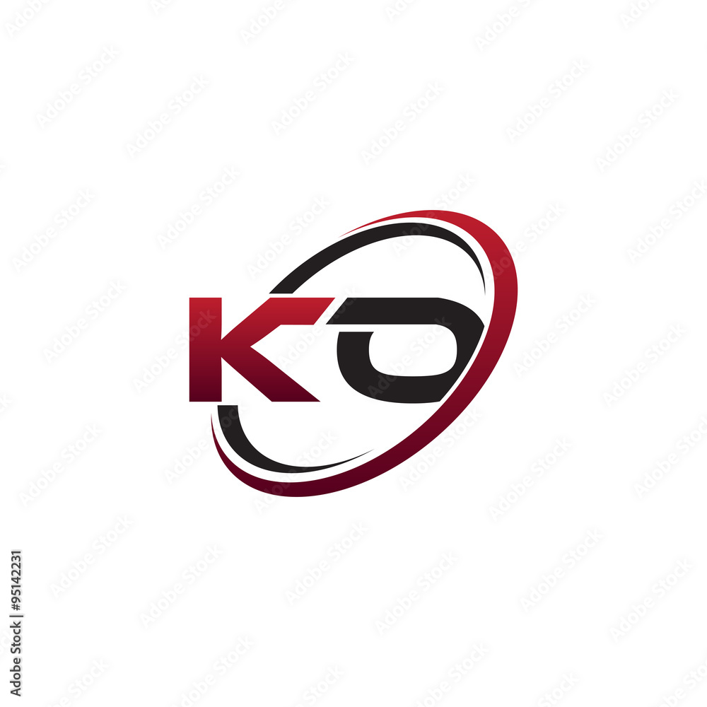 Modern Initial Logo Circle KO Modern Initial Logo Circle KO