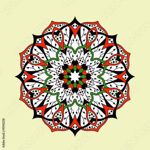 Mandala seamless pattern. Floral ethnic abstract decorative ornament