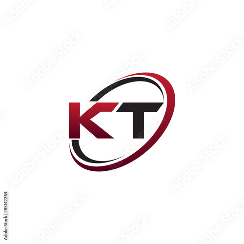 Modern Initial Logo Circle KT