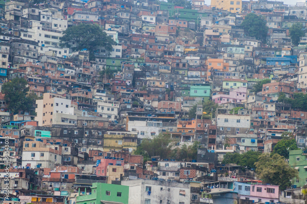 Favela Rocinha in Rio de Janeiro, Brazil.