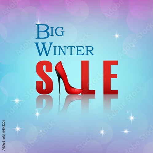 Banner big winter sale poster