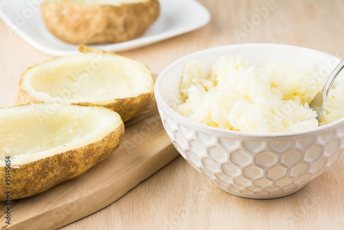 Baked potato skin.