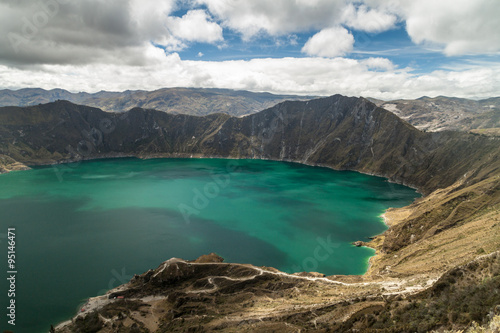 Crater lake Laguna Quilotoa, Ecuador