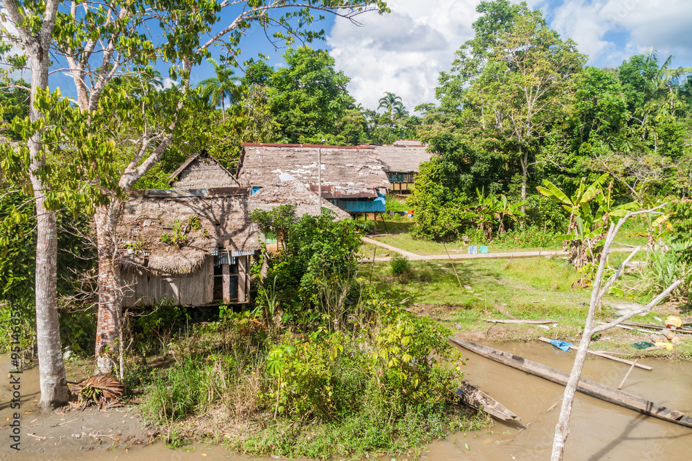 Small village in a peruvian jungle Small village in a peruvian jungle
