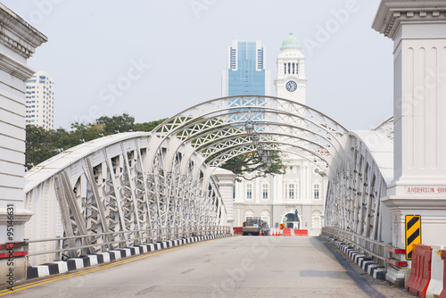 SINGAPORE, OCTOBER 13, 2015: "Anderson Bridge" it's Old colonial