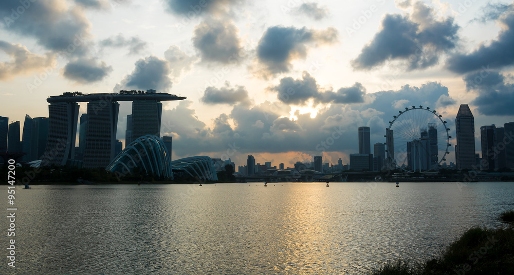 Naklejka premium Landscape of the Singapore