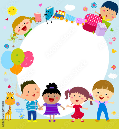 Wallpaper Mural Happy children Torontodigital.ca