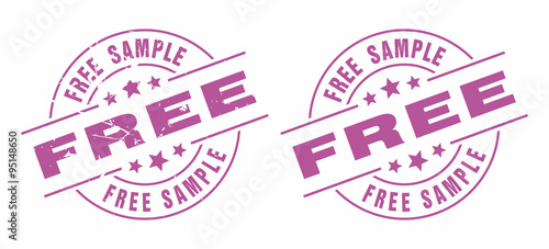 Vector Free Sample Rubber Stamp