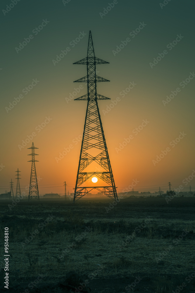 Sunset in Iraqi desert